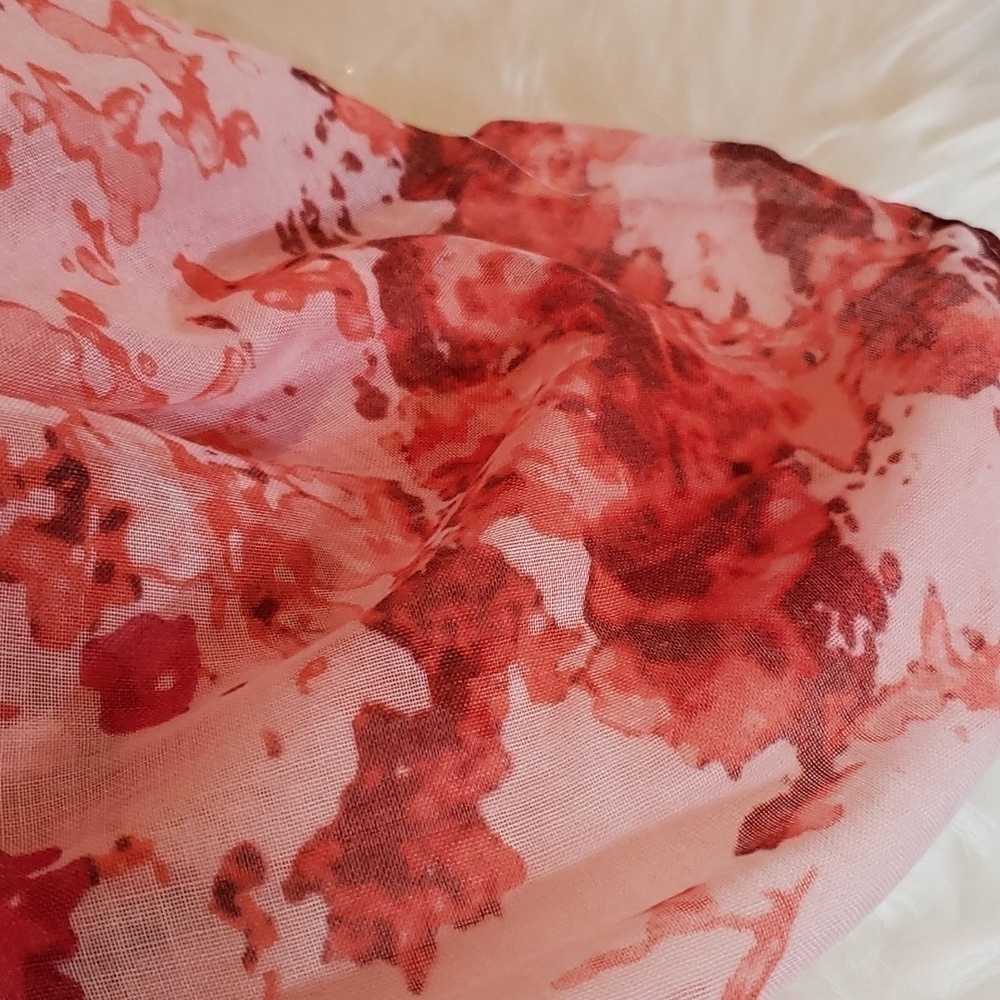NWT Peter Som Dream Floral Print Sarong Coverup Rose-Quartz Oversize - Picture 6 of 9